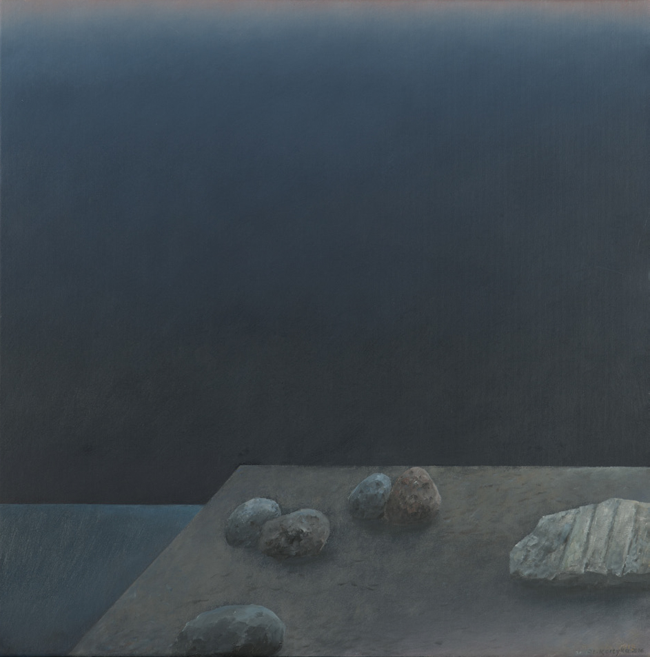 Nocne spotkanie, 2015, olej, płótno, 70x70-2.jpg