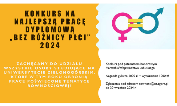 Konkurs na najlepszą pracę dyplomową o tematyce równościowej