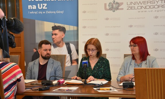 Press conference - recruitment 2023/24; photographer: the Promotion Office of the University of Zielona Góra