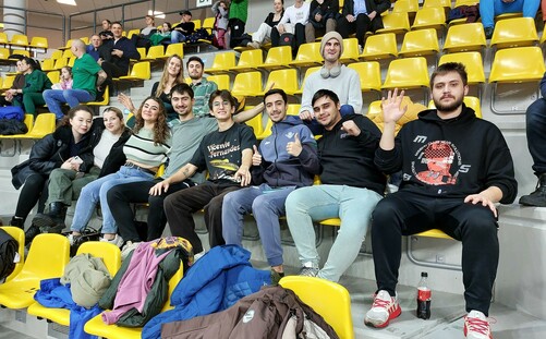 Erasmus+ students supported Zastal during an important game!