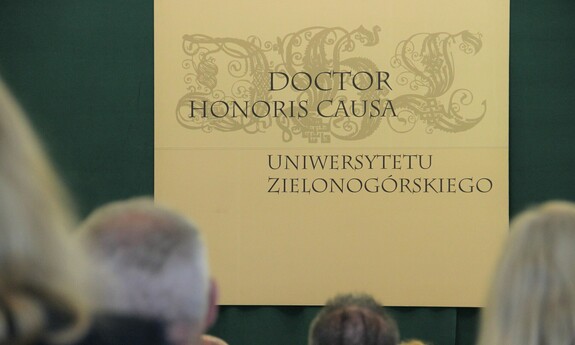 Uroczystość nadania tytułu doctora honoris causa Uniwersytetu Zielonogórskiego prof. dr. hab. Markowi Konopczyńskiemu; fot. J. Czarnecka