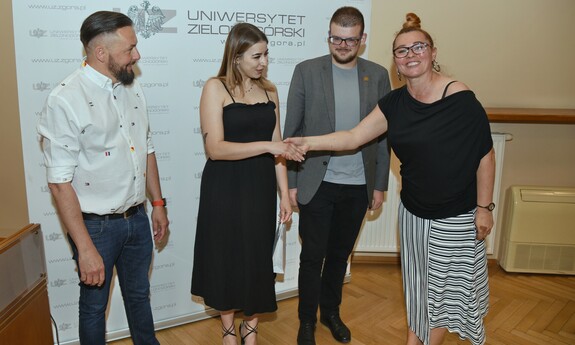 Od lewej: dr Paweł Szudra, Ewa Antecka, Marcin Łukaszewicz, dr Edyta Wysocka, fot. K. Adamczewski 